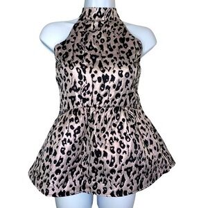 Design Lab peplum halter top